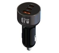 Caricatore auto Nextbatt 65W 2x USB-C 1x USB-A Nero/Grigio