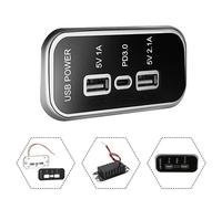 Caricatore Auto Presa Eurowagens Con Indicatore LED Blu Doppia USB