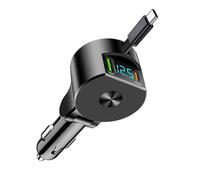 Caricatore Auto Retrattile, 3 in 1 75W Caricatore Auto Accendisigari, Caricatore Auto USB C Retrattile Compatibile con I-Phone 16/15/Pro Max/Plus/Pro, Sam-sung Ga-laxy, Tablet, Carica Rapida PD 30W