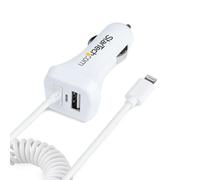 Caricatore auto StarTech.com Lightning con 2 porte USB cavo spiralato 1 m