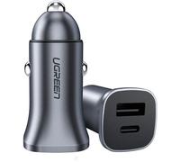 Caricatore auto Ugreen CD130 30W USB-C USB-A PPS PD 3.0 QC 3.0 alluminio