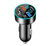 Caricatore Auto USB Accendisigari 4 Porte, Ricarica Rapida QC3.0 e PD 20W, 66W Totali, Compatibile con iPhone, Samsung, Xiaomi, Adattatore per Auto 12V/24V con Indicatore LED e Supporto per SD