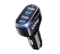 Caricatore Auto USB C 120W 4 Porte 12V 24V PD QC Carica Rapida Tipo C