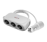 Caricatore Auto USB C - Adattatore Ricarica Auto 12V 24V 3 Prese,Portatile Divisore Display LED Tensione Accessori Veicolo per Tablet Telefono Tutti i Dispositivi
