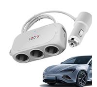 Caricatore Auto USB C | Caricabatterie Auto 120W Ricarica Rapida con Doppia Presa - Portatile Divisore Display LED Tensione Accessori Veicolo per Tablet Telefono Tutti i Dispositivi