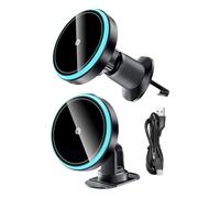 Caricatore 'auto wireless - supporto per cellulare automatico riutilizzabile | Porta del telefono cellulare per veicoli portatili | Dispositivo di ricarica rapida magnetica da 15 W per camion per