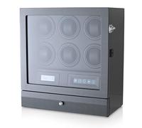 Caricatore automatico per orologi con luce LED, cassetto portaoggetti e controllo touch screen LCD, Carbonio, Avvolgitore per orologi