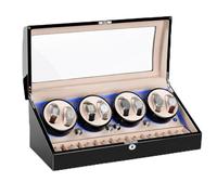 Caricatore Automatico Per Orologi, Custodia In Legno Per 8 E 9 Orologi | Motore Silenzioso, Cinque Modalità Di Rotazione, Display A LED Blu, Orologi Meccanici, Protezione Dalla Polvere, Display