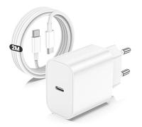 Caricatore base per iPhone 17 16 15 con cavo di ricarica rapida, 20 W, caricatore USB C con cavo da 2 m USB C a C per Apple iPhone 17/16e/16 Pro Max/15/Plus/Pro/Max,iPad Pro/Mini/Air