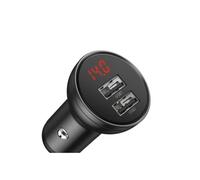 Caricatore Baseus CCBX-0G Auto 2 USB 4.8A Nero Grigio