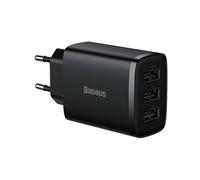 Caricatore Baseus CCXJ020101 3 Porte USB 2.0 17W Nero