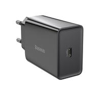 Baseus, Caricatore da muro Quick Charge 3A con porta USB-C da 20W, Nero