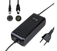 Caricatore batteria 54,6 V 4 A, per batteria al litio da 48 V, con display a LED e molteplici funzioni di protezione e riparazione, certificazione CE, dotato di connettori RCA 8 mm, DC 5,5 x 2,1 mm