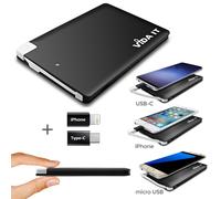 Caricatore Batteria Esterna Portatile 5W con USB-C iPhone Adattatori Universale