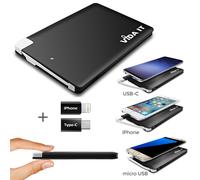 Caricatore Batteria Esterna Portatile 5W con USB-C iPhone Adattatori Universale