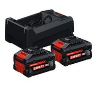 Caricatore batterie Bosch GAL 12V/18V-80 Professional con 2 accumulatori 18V 5,5 Ah