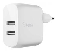 Belkin Dual Usb-a Wall Charger 12w X2 One Size White