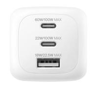 Caricatore Belkin WCH016hqWH 100W 2x USB-C 1x USB-A GaN PPS Bianco