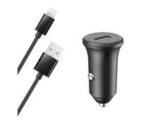 Caricatore BIGBEN CAC24AACBLMFIRB Auto Lightning 2.4A 1.2m Nero