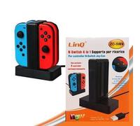 CARICATORE CARICABATTERIA BATTERIE JOYCON CONTROLLER NINTENDO SWITCH DOCK 4in1