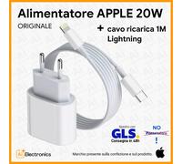 Caricatore Caricabatteria iPhone APPLE ORIGINALE 20W + CAVO CORRIERE GLS