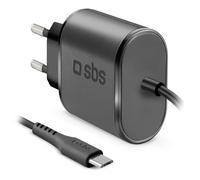 SBS TETRMICRO21AFAST SBS Kit caricatore: caricabatterie 20 Watt con Power Delivery e cavo USB-C a USB-C incluso