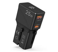 Celly - Adattatore da Viaggio Universale 25W, con porte USB-C e USB-A, Compatibile con 150+ Paesi, Caricatore Slim Portatile per Smartphone e Tablet