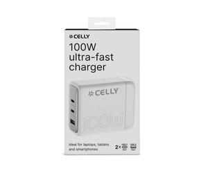 Caricatore Celly Power Station 100W Pro Power USB-C Bianco