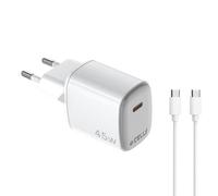Celly Caricatore da parete USB-C 45 W con tecnologia GAN + cavo USB-C a USB-C 2 m - ricarica rapida per smartphone, tablet e laptop