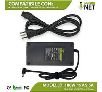 Caricatore compatibile con Asus Rog G75VW-BBK5 G75VW-RS72 180W 19V 9,5A