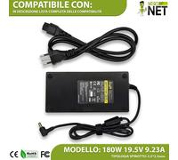 Caricatore compatibile con ASUS ROG G75VX G75VW-RS71 19.5V 9.23A 180W