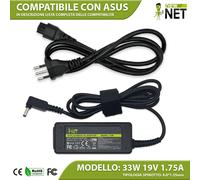 Caricatore compatibile con Asus Vivobook X200la X200ma X201e 19V 1,75A 33W
