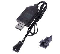 Caricatore con connettore a spina SM-3P, Cavo Caricatore USB Universale con Connettore SM-3P per Batterie LiPo 2S 7,4V, per Auto RC, Droni, Barche, Aerei e Altri Giocattoli Telecomandati