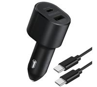 Caricatore da auto 60W originale Samsung uscita USB-C / Cavo USB-C 1m Nero - Nouvo