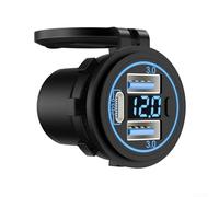 Caricatore da auto con supporto PD3.0 e QC 3.0 per veicoli da 12 V 24 V, tra cui auto, moto, ATV, UTV, yacht, camper e rimorchi da viaggio (B)