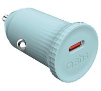 CARICATORE DA AUTO SBS 1xType-C 25W in materiale GRS Blu