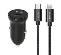 Caricatore Da Auto Usb C 20w+ Cavo Tipo C /lightning L80 Cm Norauto