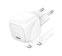 Belkin Caricatore da parete compatto da 45 W con cavo da USB-C a USB-C, ricarica rapida per Apple iPhone 16, 15, 14, Plus, Pro, Pro Max, Galaxy S25 Series, S24, Pixel 9, iPad, AirPods e altri, bianco