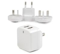 Caricatore Da Muro Dual USB 5V 3.4A StarTech USA/UK/EU/AU Bianco