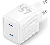 Caricatore da Muro GaN Vention FEFW0-EU 2xUSB Tipo-C 45W Bianco