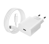Google Caricabatterie USB-C originale 18W con cavo USB-C, bianco