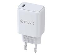 Caricatore da muro Muvit For Change USB-C PD 25W Bianco