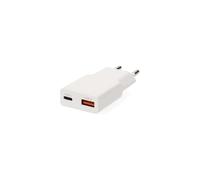 Caricatore da parete Nedis WCHA20WT 20W GaN USB USB-C Power Delivery Bianco