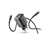 NGS BUD 65 W - C - Caricatore GaN 2 USB-C (PD PPS 65 W) Ricarica ultra veloce con protezione avanzata e cavo 1,5 m, per telefoni, laptop e tablet, tecnologia ad alta efficienza energetica