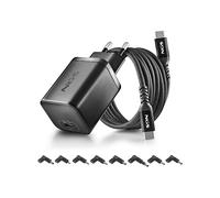 NGS Bud 65W-AS - Pack Caricatore da Parete GaN USB-C Ultra-Rapido 65W + Cavo 1,5 m + 8 Connettori ASUS - Ricarica Rapida per Laptop, Tablet e Smartphone - Compatto e Portatile
