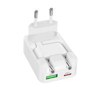 SBS Alimentatore Flexi 20W USB-C, Tecnologia GaN, Power Delivery (PD) 20W, Ricarica Rapida, Design Slim e Pieghevole, Caricabatterie USBC USBA, Caricatore per iPhone, Samsung e Tablet, Bianco
