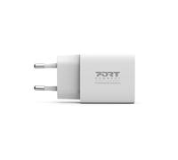 Caricabatterie da parete tascabile USB-C - PORT DESIGNS - 900031EU - Power Delivery da 20 W - Bianco