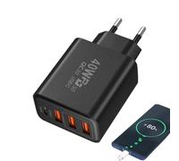Caricatore da muro USB,Caricatore USB Blocco di alimentazione Blocco | 1PD+3USB per smartphone e tablet casa ufficio viaggio camera da cuci