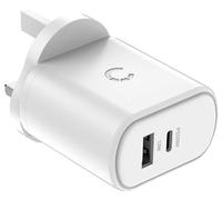 Caricatore Da Muro USB PD, 2 Porte, 1x USB A, 1x USB C, 32W, Bianco CY3622POFLW