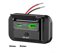 Caricatore da pannello USB C a ricarica rapida per auto e barca, 12 V 24 V, con compatibilità Quick Charge 3 0 (verde)